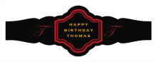 Simple Initial Birthday Fancy Cigar Band Labels